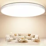 Deckenlampe LED Deckenleuchte Flach Rund, Ø30CM 24W 2400LM Lampe Decke Wohnzimmer Neutralweiß 4000K Ultra Dünn Modern IP44 Badlampe Badezimmerlampe für Schlafzimmer Kinderzimmer Flur Keller Küche Bad