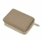ANYWN Damen Geldbörse Klein, Elegante Brieftasche mit Großer Kapazität, Portemonnaie Klein mit Großem Münzfach 33-Kamel, Beige