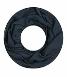 Majea Loop Cary Basic Schal Tuch Damen-schal Schlauchschal Rundschal Halstücher uni unifarben Loopschal einfarbig (navy 1)