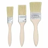 3PCS Pinsel Set, Malerpinsel, Flachpinsel, Pinsel Breit, Holzgriffpinsel Für Farbe, ölmalerei, Beize, Leim, Kleber, Geeignet Zum Fechten, Dekorieren, Malen(23/35/43mm)
