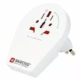 SKROSS | 1.500270 | World to CH Italy Brasil | Reisestecker - Welt nach Schweiz/Italien/Brasilien - Reiseadapter zur Anwendung internationaler Geräte