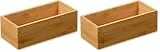 Kesper Aufbewahrungsbox aus Bambus, Farbe: Braun, Maße: 24x11x8 cm, 57404 (Packung mit 2)