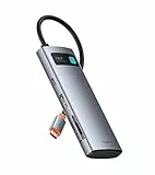 Baseus USB C Hub 7 in 1 Adapter mit 4K@60Hz HDMI, 100W PD, 3 A 3.0 5Gbps, SD/TF Kartenleser, Docking Station für iPhone 15, Laptop MacBook/Surface Pro/iPad/Steam Deck/Rog Ally/Samsung