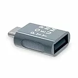 PORTENTUM USB auf USB C Adapter 3.0 (3.1) OTG Adapter 10Gb Geschwindigkeit Premium Zinkkörper mit hoher Hitzeresistenz - Adapter USB auf USB C nur 5 Gramm