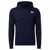 Reebok Herren Identity French Terry Logo Kapuzenpullover, Vector Navy, M EU