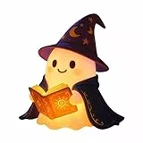 Niedliche Geister-Leselampe, Bezaubernde Ghosty Reading Book Lamp, Weiche LED Illuminierende, Halloween Regall Dekore Harz Craft Lamp Book Liebhaber Geschenk Schlafzimmer Nachtlicht