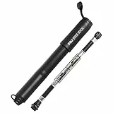 PRO BIKE TOOL Mini Fahrradpumpe mit Manometer für Presta und Schrader Ventile - Hoher Druck bis 6,9 Bar - Leichte Rahmenpumpe mit Druckanzeige - Pumpe für Rennrad, Mountainbike - 22,8 x 7 x 3 cm