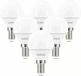 Linkind E14 LED Golf Ball Lampe 4.9W, Ersetzt 40 Watt, 470Lm 3000K Warmweiß G45/P45 Birne E14 Energiesparlampe in Tropfenform, nicht Dimmbar, 220-240V, 6 Stück