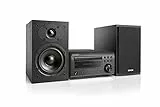 Denon D-M41DAB Kompaktes HiFi-System mit CD, Bluetooth, UKW/DAB+-Tuner, und 2X 30W Ausgangsleistung Premium - Silber/schwarz
