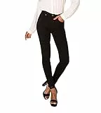 Nina Carter P106 Damen Jeanshosen Slim Fit Push-Up Skinny Jeans Mid-High Waist (DE/NL/SE/PL, Alphanumerisch, M, Slim, Regular, Schwarz (P106))