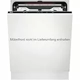 AEG Vollintegrierter Geschirrspüler 60 cm, Spülmaschine Serie 5000: AirDry Kein Nachtrocknen, Energieklasse B, Besteckschublade, personalisierte Zeit-Steuerung, 44 dB, Wasserstopp, 14 MG, FSE7572AP