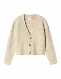 NAME IT Mädchen Nkfholly Boxy Short Knit Card Noos Strickjacke, Pure Cashmere, 122-128 EU