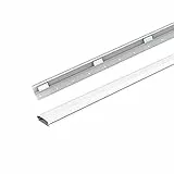 Conecto 1,00 m Aluminium Kabelk zum Kleben oder Schrauben mit 3 x 30 cm 3M Klebeband, Weiß