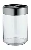 Alessi Julieta LC09 - Hermetisches Design Küchenglas, Glas im Glas mit 18/10 Edelstahldeckel, 100 cl