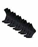 DANISH ENDURANCE Leichte Merino Wolle Wandersocken, Sommer Wollsocken, Unisex, für Herren & Damen, 3 & 5 Paar, Schwarz, 43-47