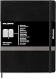 Moleskine, Professioneller Schreibtisch-Notizblock, A4-Notizblock für die Arbeit, Weicher Einband und elastischer Verschluss, Extra Großes Format 19 x 25, Farbe Schwarz, 192 Seiten