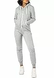 Eight 2 Nine Damen Sweat Overall Einteiler Onesie light-grey M/L