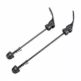Yatrosynth 1 Pair Bike Quick Release Skewer Front Rear Hub Ultralight Bicycle Quick Release Wheel Nuts Set MTB Schnellspanner für Rennrad/Mountainbike - Schwarz