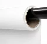 Kate Nahtlose Fotohintergrund-Papierrolle für Studio & Videoaufnahmen (1,35x5m Polarweiß) – Professionelles Hintergrundpapier mit Matter Oberfläche und hoher Farbtreue
