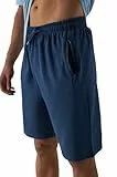 Smith & Solo Sporthose Herren Kurz - Kurze Hosen Herren, Laufshorts Männer Sommer Baumwolle Jogginghose Fitnesshose Sport Sportshorts Bermuda Shorts Hose Trainingshose Tennishose Indigo XL