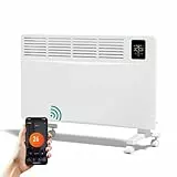 EMKE Elektroheizung Energiesparend 2000W, Smart Konvektor-Heizung Elektrisch mit WLAN & App-Steuerung, Elektroheizkörper Standgerät oder Wandmontage Weiß