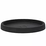 Floralo Untersetzer Terni frostsicher, rund, schwarz / granit, 30 cm