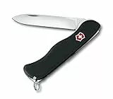 Victorinox Schweizer Taschenmesser Sentinel, Swiss Army Knife, Multitool, 4 Funktionen, Klinge, Pinzette, Zahnstocher, Feststellklinge, Schwarz