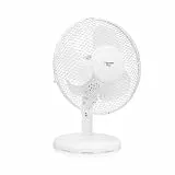 Bestron Tischventilator – 23 cm Durchmesser – 2 Geschwindigkeitsstufen – 85°-Oszillation – Weiss – DDF23W