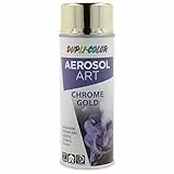 DUPLI-COLOR AEROSOL ART CHROME gold 400 ml, Spraylack für vielseitigen Einsatz, schnelltrocknend, hohe Deckkraft, für Innen- und Außenbereiche geeignet