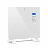 Klarstein Elektroheizung, Konvektor-Heizung mit Bodenrollen, Mobile Elektroheizung Energiesparend, Schlanke, Leise Heizung Elektrisch, Standgerät Heizkörper Elektrisch mit Thermostat, 1000 W