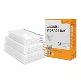 Roqao Vakuumbeutel für Kleidung, 12er-Pack Jumbo Siegel Beutel (4 x 100x80cm + 4 x 80x60cm + 4 x 70x50cm), Vakuumbeutel für Bettdecken, Bettwäsche, Kissen & Reise