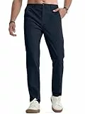 Elegancity Herren Chinohose Blau Stretch Freizeithose Regular Fit Stoffhose Anzughose Einfarbig 60% Baumwolle Passform Mit Bundgummi 3XL