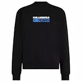 Karl Lagerfeld Jeans Herren Regular Logo Sweat Normale Passform, Schwarz, M