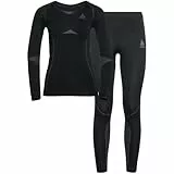 Odlo Thermounterwäsche Damen Fundamentals Performance Warm I Funktionsshirt Langarm und Thermo Leggings I Warme Skiunterwäsche