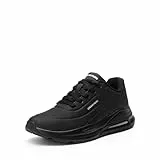 DREAM PAIRS Damen Plateau Keilabsatz Walking Reese Chunky Schuhe High Heel Luftkissen Casual Fashion Sneaker,Size 38,Alles Schwarz,SDFN2422W