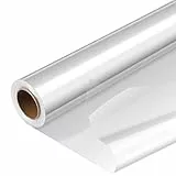 STOBOK Klares Cellophan Rolle,Entfaltete Breite 86CM x 30M Transparente Geschenkpapier 3.0 Mil Dicke Folienrolle zum Einwickeln von Geschenkkörben,Transparentpapier Blumenfolie Geschenkfolie