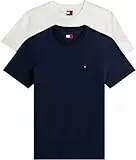 Tommy Jeans Herren TJM Xslim 2Pack Jersey Tee EXT Dm0Dm20687 S/S T-Shirt, Multi (Ecru/Dark Night Navy), L