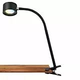 BRILONER - LED Schreibtischlampe mit Akku, magnetisch abnehmbar, 360 Grad drehbar, dimmbar, CCT, Leselampe kabellos, Klemmlampe, Klemmleuchte, Nachttischlampe, Leselicht Kinder, 44 cm hoch, Schwarz