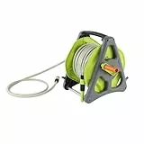 Amazon Basics Schlauchtrommel mit Schlauch, zur Wandmontage, 30 m, Grün/Grau