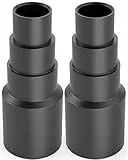 2 Stück Schlauchadapter universal - Staubsaugeradapter - Schlauch Reduzierstück für z.B: Bosch, Makita, Kärcher - Für Anschluß an Staubsaugerschlauch, Polyvinylchlorid (PVC)