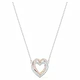 Swarovski Hyperbola Halskette, Herz, Weiß, Metallmix