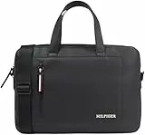 Tommy Hilfiger Herren Laptoptasche Pique Slim Computer Bag mit Reißverschluss, Schwarz (Black), Einheitsgröße