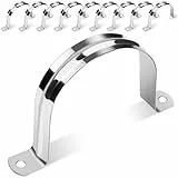 Caianwin Edelstahl Rohrschellen 80mm, 10 Stück, Silber
