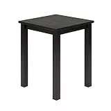 hagge home Skandinavisch Holz Beistelltisch Nachttisch Couchtisch Sofatisch Konsolentisch Kaffeetisch Holztisch Wohnzimmertisch Schlafzimmertisch 45x45 cm Höhe 55 cm, Schwarz