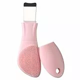 YEADMAL Mitesserentferner und Silikon-Gesichtsschrubber, Gesichtsspatel, Gesichtsreinigungsbürste, Porenbürste, Gesichtsschrubber Peeling für Gesichts-Tiefenreinigung (Rosa)