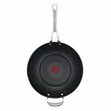 Tefal Jamie Oliver Cook's Classics Wokpfanne Induktion 28 cm, Antihaftversiegelung, Thermo-Signal bei idealer Brattemperatur, für alle Herdarten geeignet, genieteter Griff, Edelstahl, E3068835