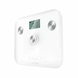 Cecotec Surface Precision EcoPower 10100 - Personenwaage (Full Healthy, mit Druckknopf, Oberfläche aus gehärtetem Hochsicherheitsglas, Präzisionssensoren, LCD-Bildschirm), weiß