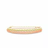 Made by Nami Surfer Fußband 2-er Set Damen & Herren - Dünnes Boho Hippie Fußkettchen geflochten- Handmade Strand Festival Accessoires - 100% Wasserfest & Verstellbar (Orange & Gelb)