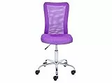 Inter Link - Kinderschreibtischstuhl - Ergonomischer Drehsessel - Höhenverstellbar - Verchromter Metallfuß- Atmungsaktiver Mesh-Gewebebezug - 360° drehbar - Purple - Bonnie