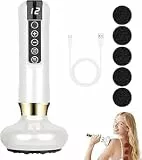Mineup Cellulite-Massagegerät, 12 Gängen Schröpfgerät Zur Reinigung Der Meridiane, Verstellbares Handmassagegerät Für Körperfett, Anti Cellulite Massager Für Bauch, Taille, Arme, Beine, Gesäß(Weiß）
